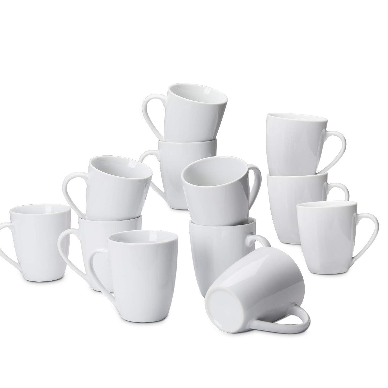 12 oz Coffee Mug Set, 12 Count, White (Previously AmazonCommercial brand) - 图片 3