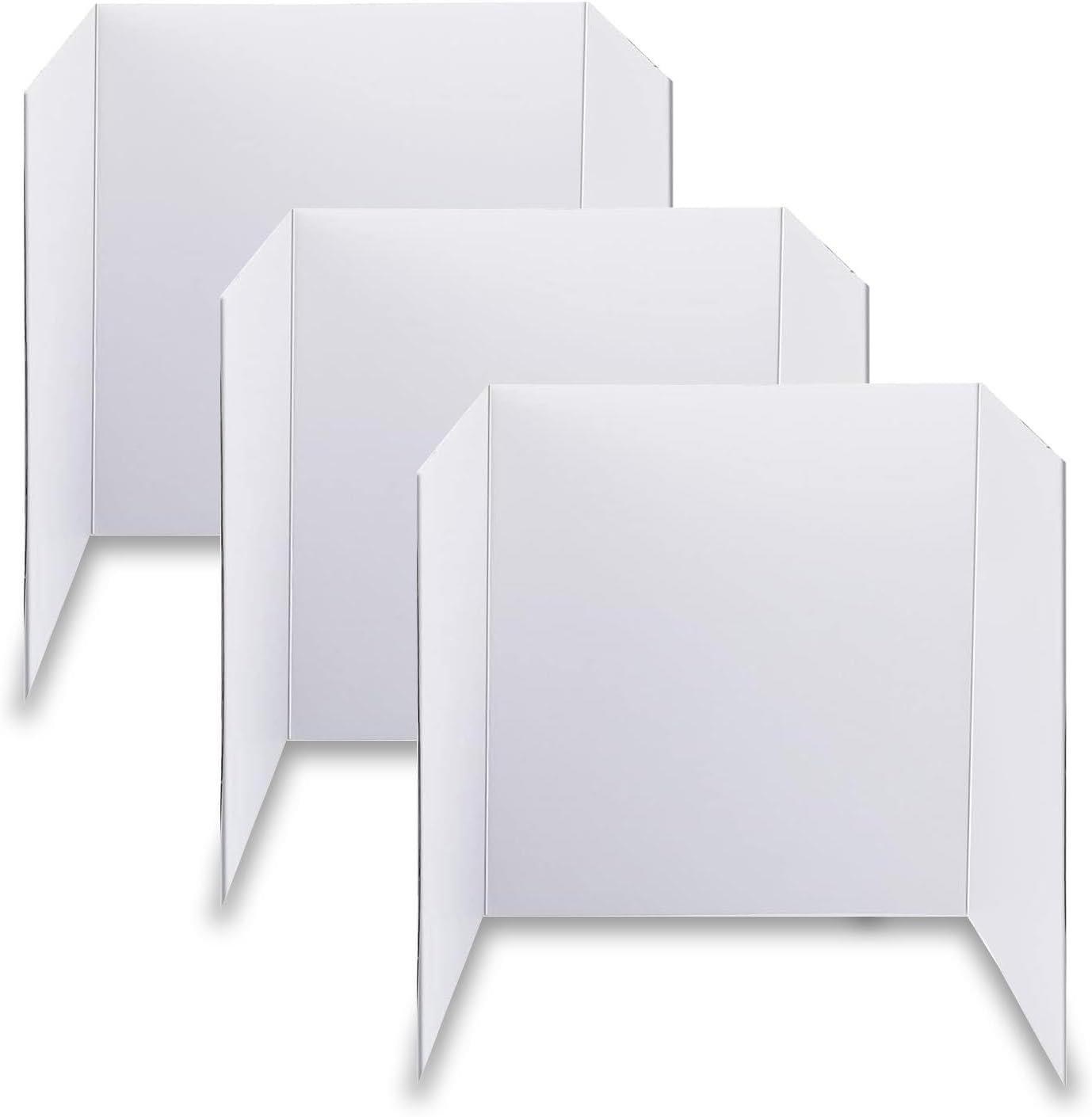 3-Pack, White Corrugated Project Boards for Science Fairs, School Projects, Event Displays
