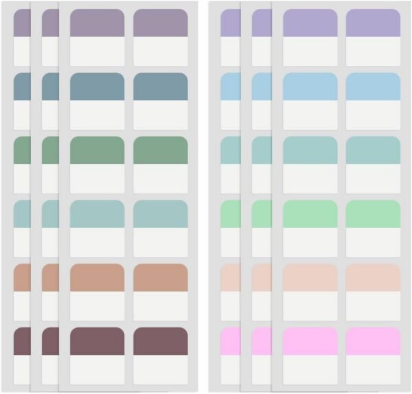 240 Pcs Sticky Index Tabs, Colored Book Sticky Tabs for Notebooks, Repositionable Page Tabs for Notebooks File Classification