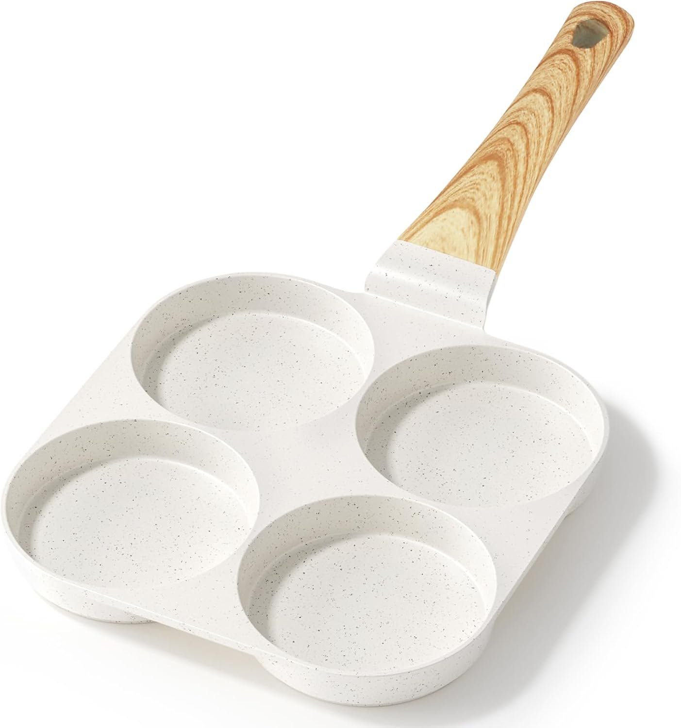 Nonstick Egg Frying Pan, 4-Cup Granite Non Stick Omelette Pan Skillet for Breakfast, Pancake Pan with Heat-Resistant Handle