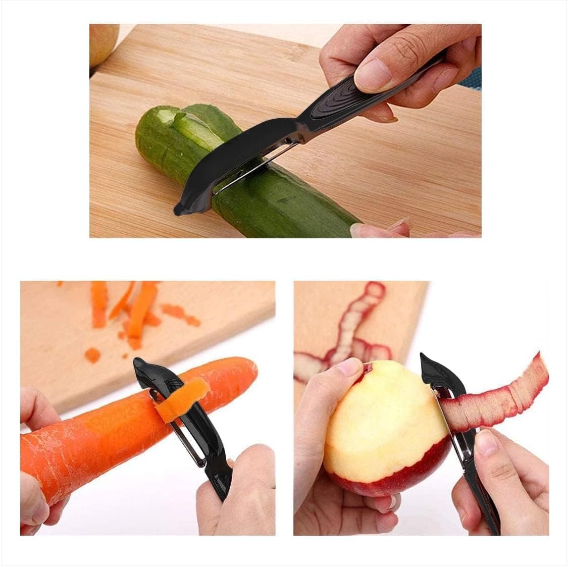 Premium Vegetable Peeler Set – Ultra Sharp Stainless Steel Blades with Non-Slip Ergonomic Handles for Easy Potato - 图片 2