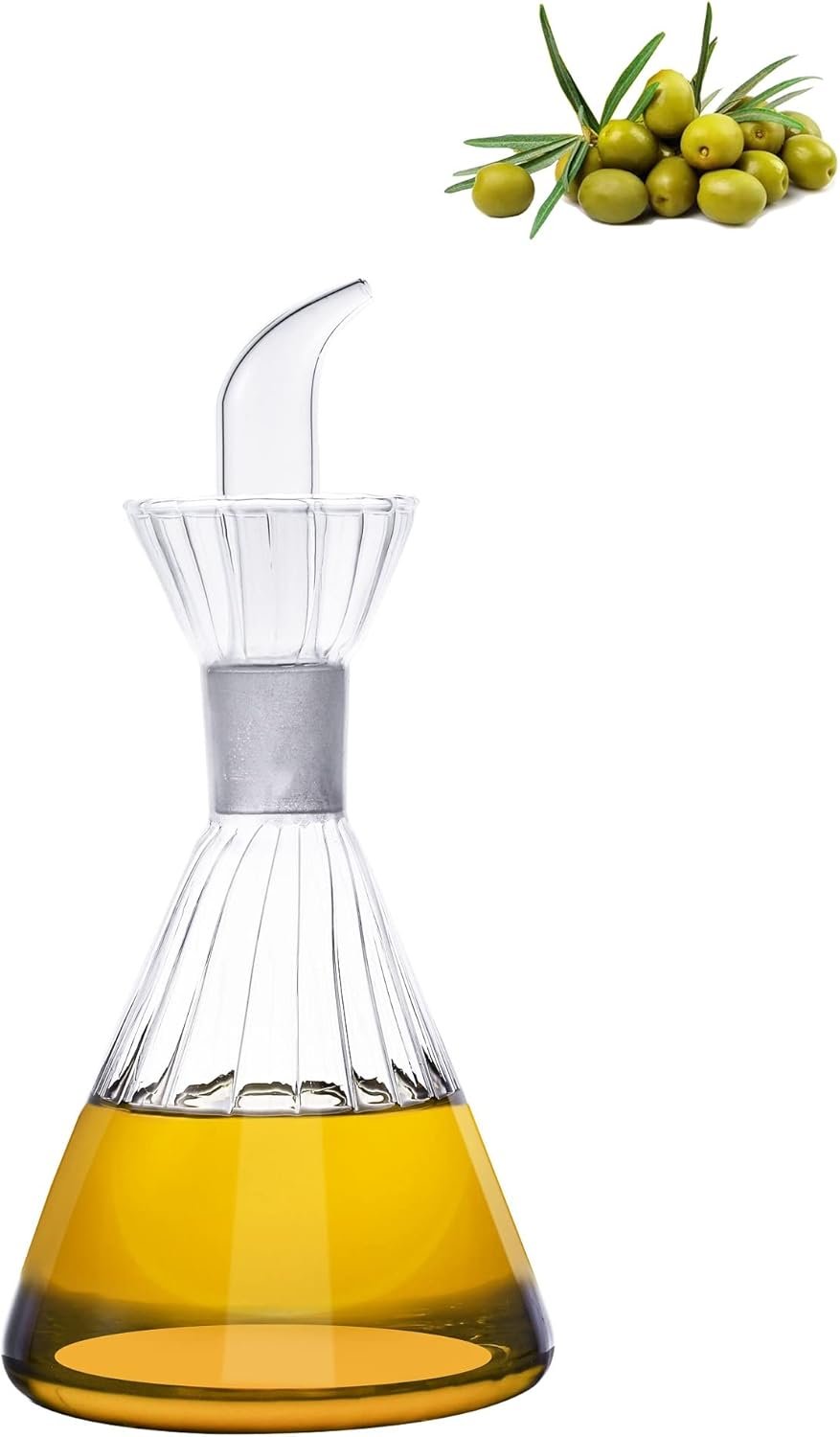 250 ml Glass All-Purpose Cruet, Glass Oil Decanter and Cruet for Kitchen and BBQ oil dispenser bottle for kitchen Cooking Oil Dispenser Oil Bottle