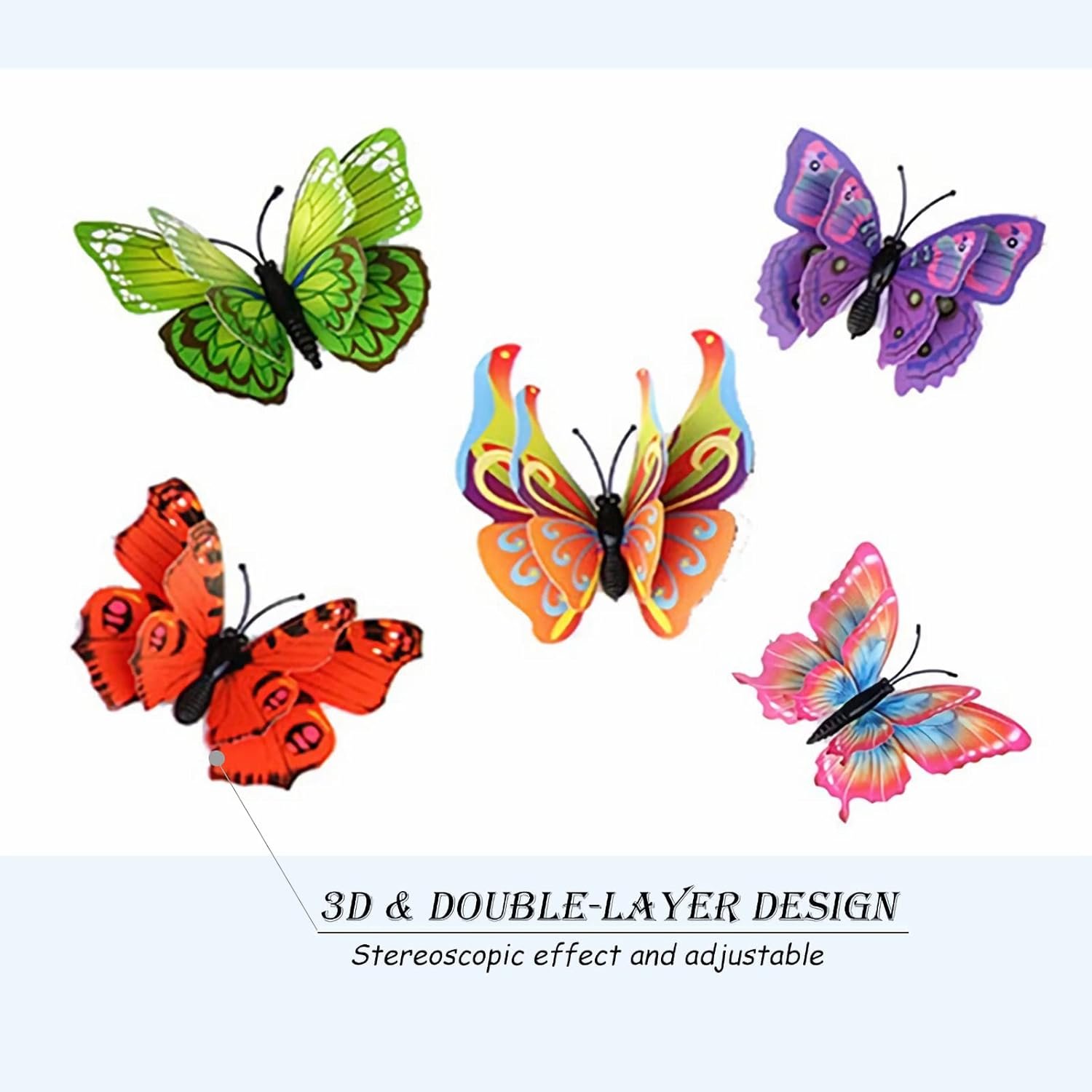 Butterfly Wall Decor 24/48 PCS, 3D Butterflies Stickers for Party - 图片 4