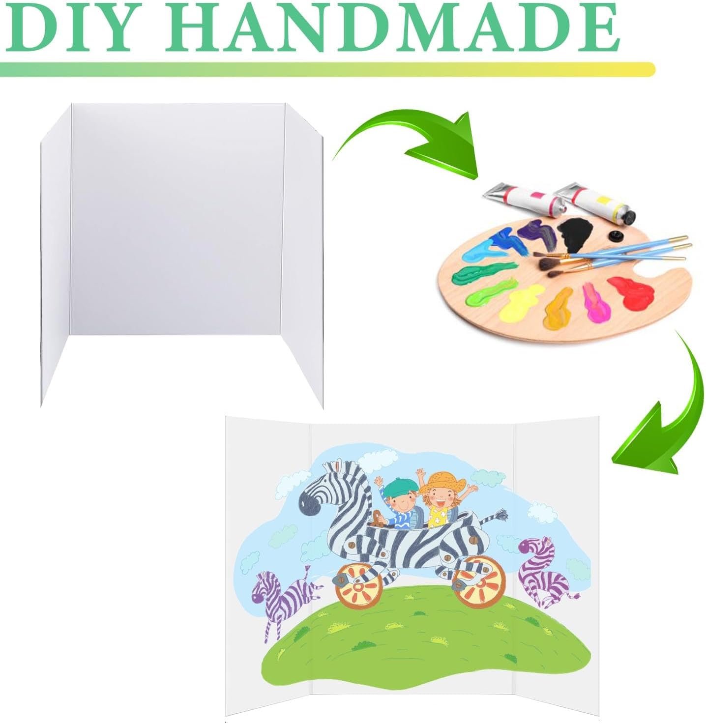 3-Pack, White Corrugated Project Boards for Science Fairs, School Projects, Event Displays - 图片 3