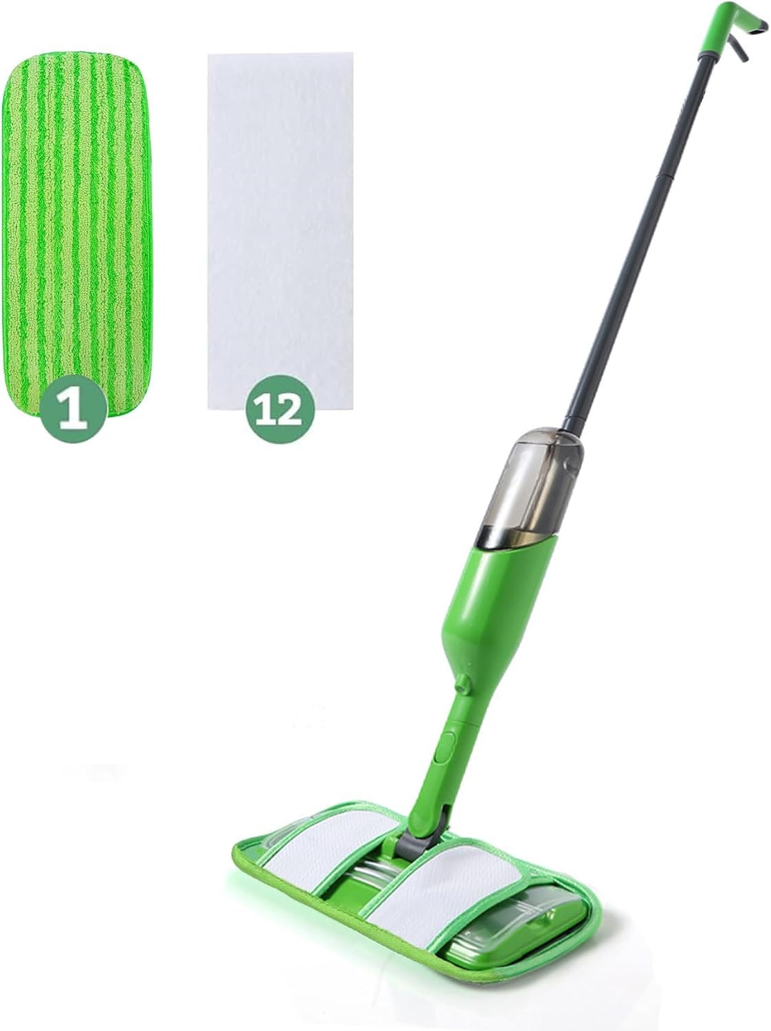 Wet Mops for Apartments and Dorms Floors, Lock Tight Design, No Lost Pads - Swivel Head