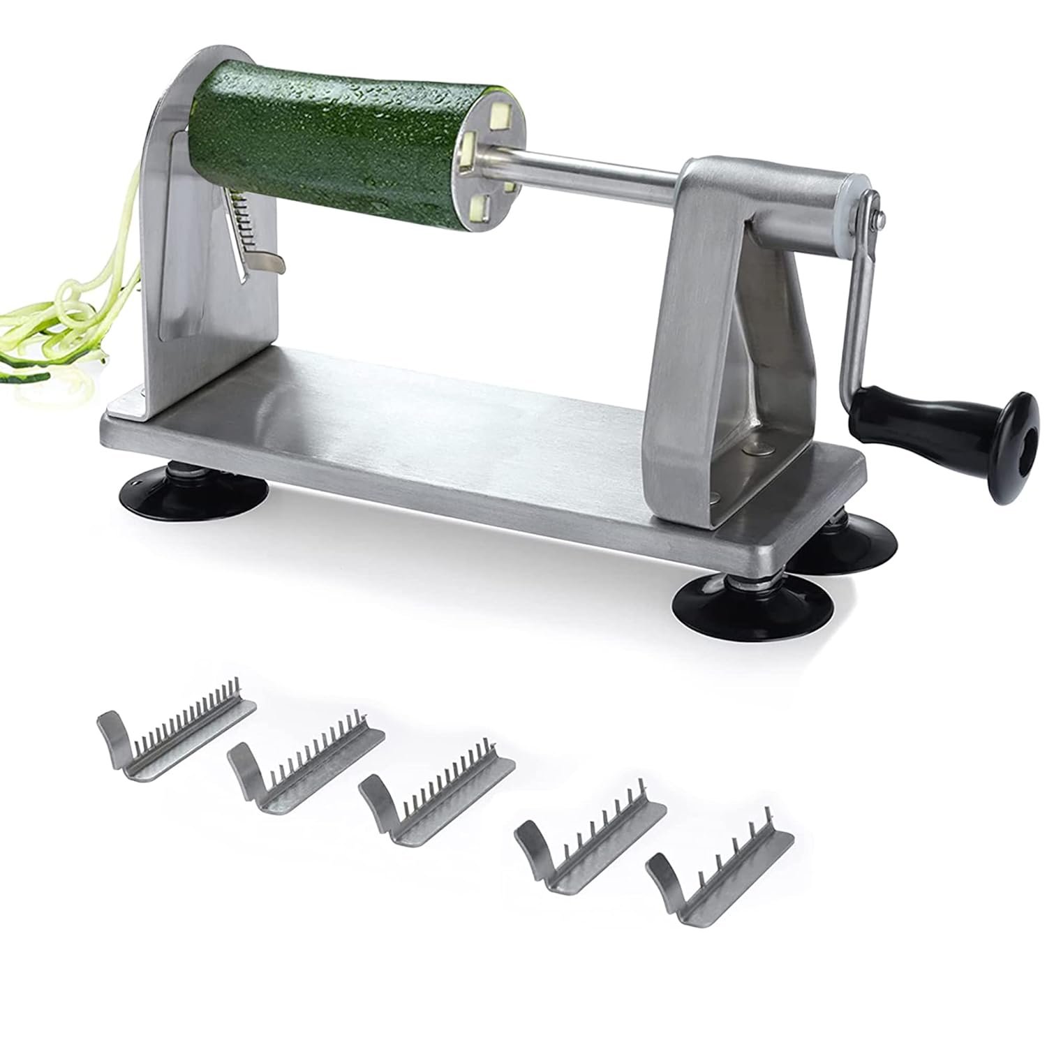 5 Blade Zucchini Noodle Maker - Industrial Quality Vegetable Slicer for Veggies, Salad Chopper, Potato Cutter, Zoodle Maker