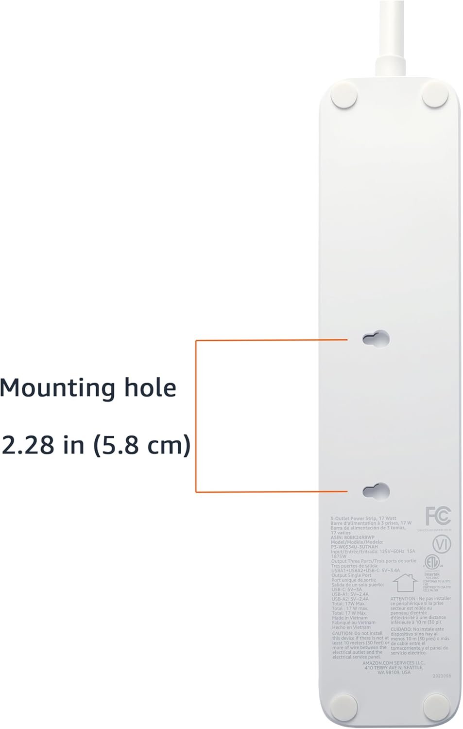 3 Outlets and 4 USB Ports(1 USB C), Non Surge Protector for Cruise Ship, Travel, Home Office - 图片 3