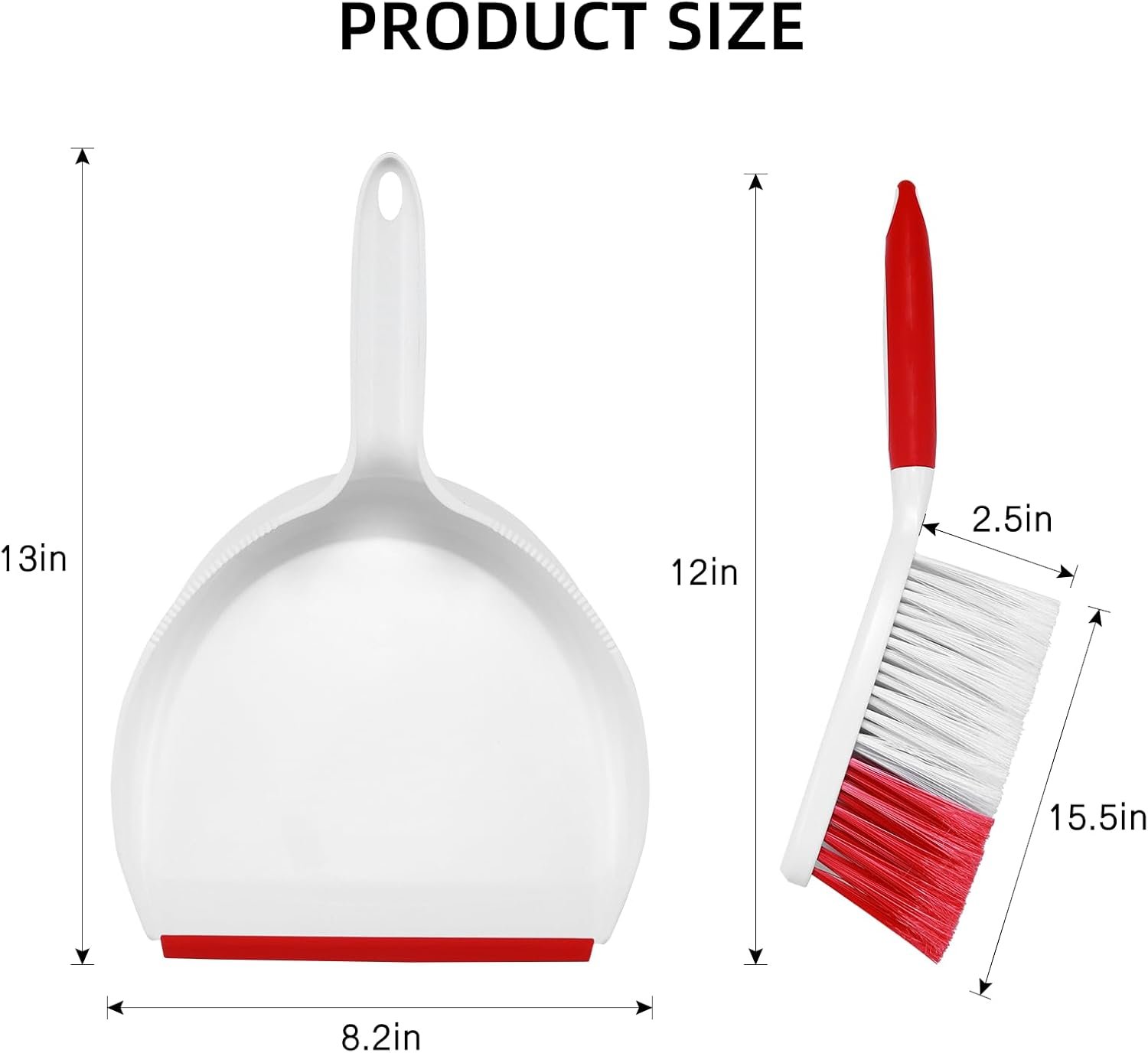 Large Hand Broom and Dustpan Set Large Brush and Dustpan Set for Camping Broom and Dustpan Combo for Daily Cleaning Pet Hair Office Home Car - 图片 3