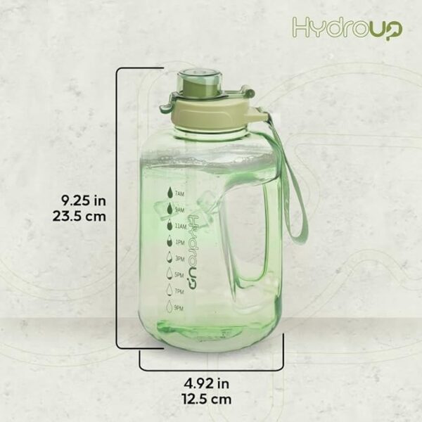 Large Clear Plastic Water Jug with 2-in-1 Straw & Chug Lid, Motivational Time Markers, BPA-Free, Leakproof - 图片 3