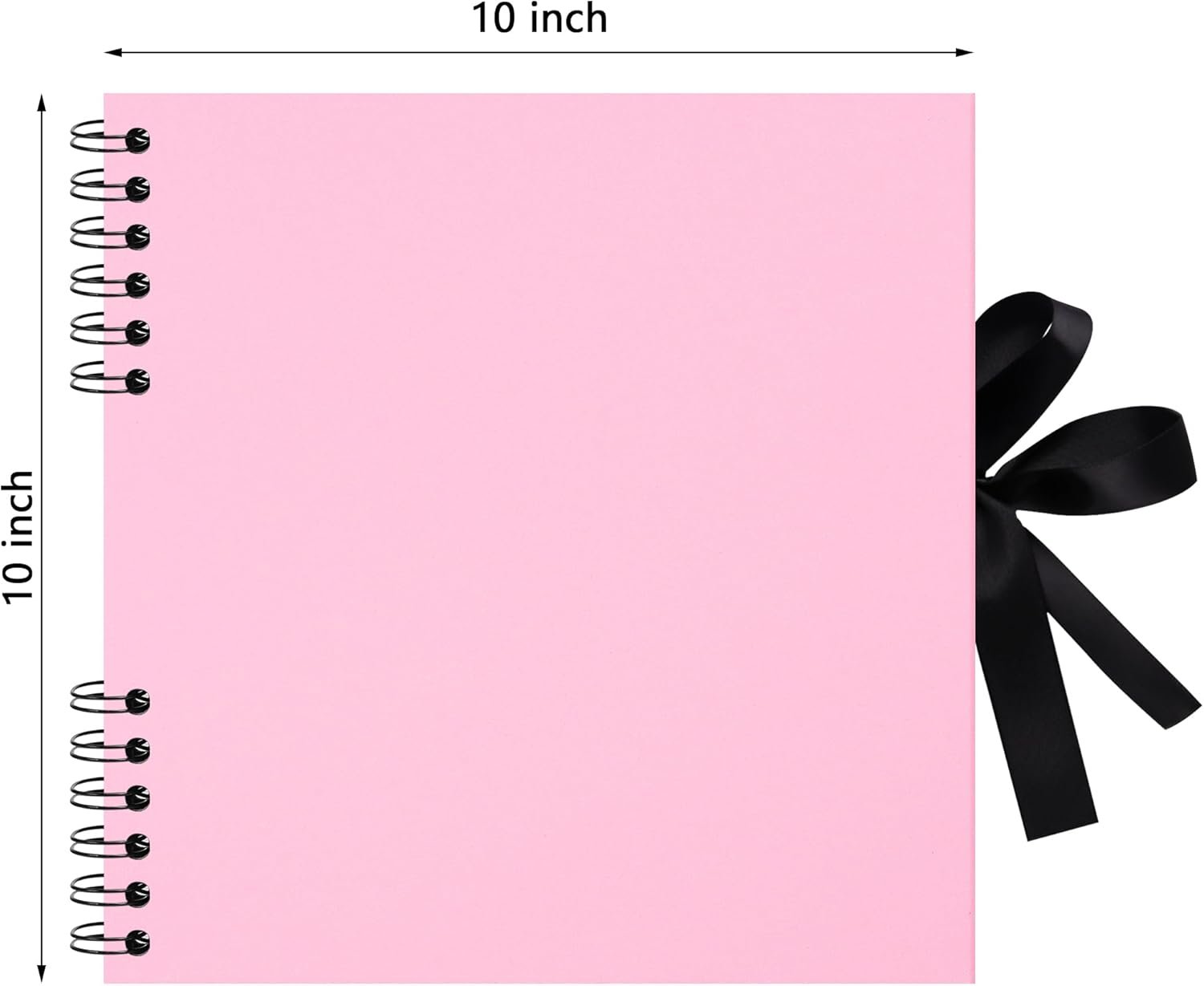 10×10 inch Scrapbook Photo Album DIY Picture Book 40 Pages, Thick Kraft Paper Scrap Book Album with Silk Ribbon Wedding Guest Book Memory Book for Baby - 图片 3