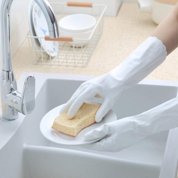 Household Cleaning Gloves - Reusable Kitchen Dishwashing Gloves with Latex Free - 图片 4