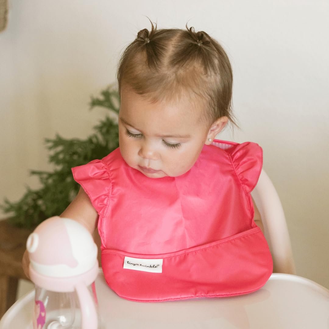 "Silicone Baby Feeding Bibs – Waterproof, BPA-Free, Soft & Adjustable with Crumb Catcher – Easy to Clean " - 图片 3