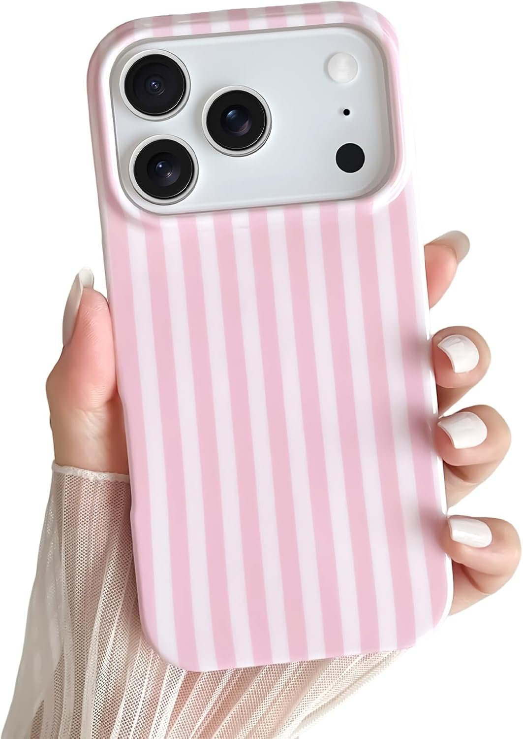 iPhone 17 Pro Case Cute Striped Phone Case Soft TPU Slim Shockproof Phone Cover for Women Girls