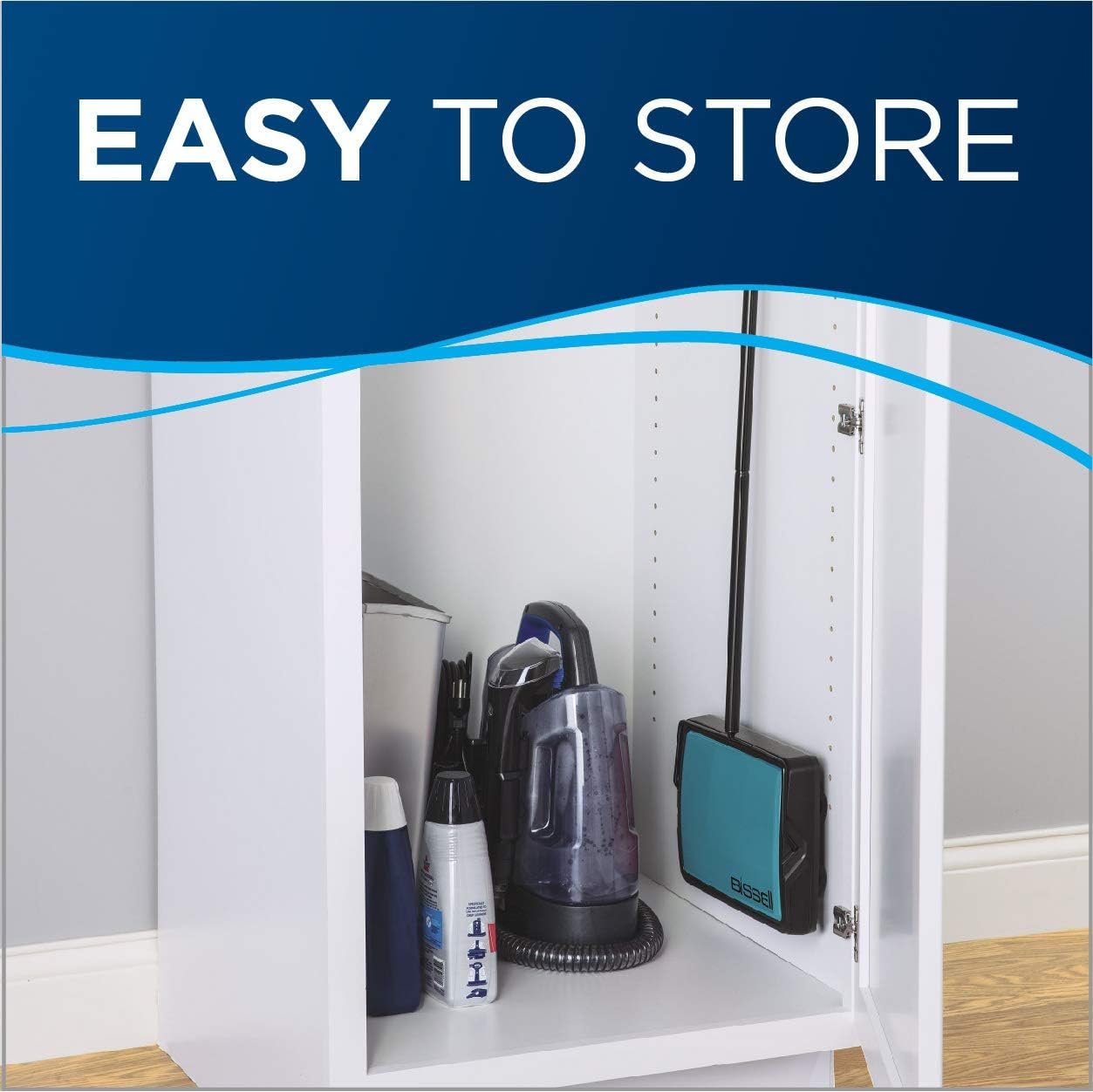 "Compact Carpet & Floor Sweeper, Teal " - 图片 3