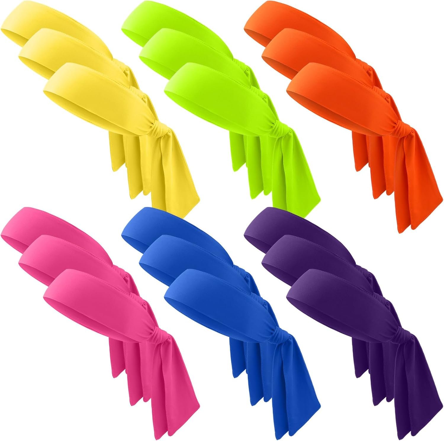 Women Ninja Karate Head Tie Athletic Sweatbands Elastic Hair Bands for Basketball