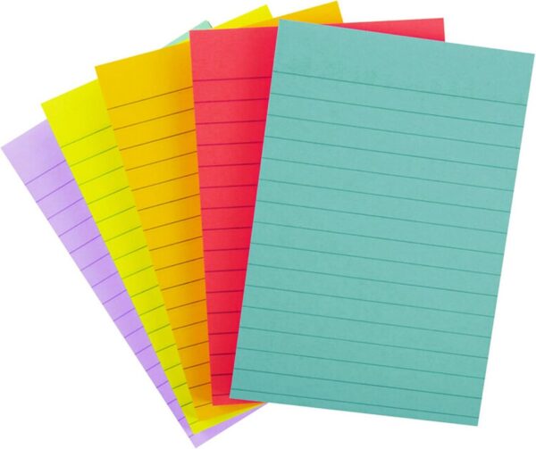 Post-it Super Sticky Lined Notes, 5 Sticky Note Pads, 4x6 in, 2X The Sticking Power