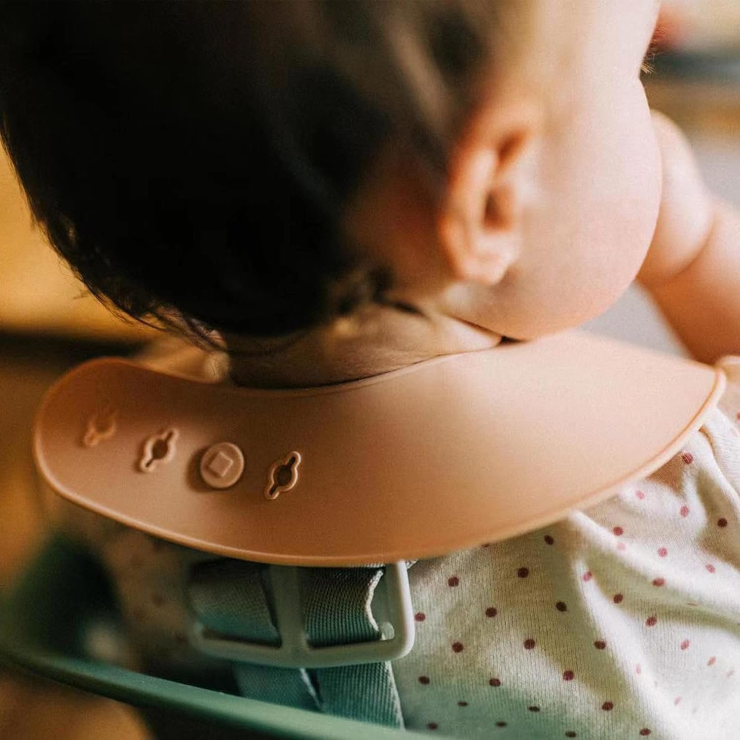 Moonkie Silicone Baby Bibs Set Of 2, BPA Free Soft Adjustable Fit Waterproof Feeding Bibs for Babies and Toddlers - 图片 4