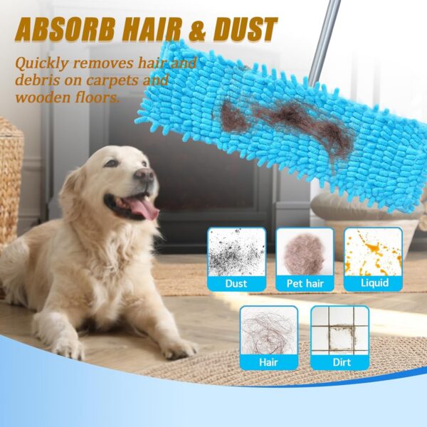 Replacent Wet Mopping Pad & Washable Dry Sweeping Cloths for Hardwood Floor/Tile/Marble Cleaning - 图片 2