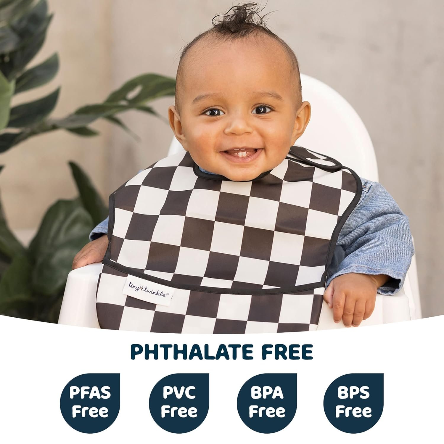 Waterproof, Wipeable Bibs - Toddler Bibs - Travel Friendly - PFAS, PVC, BPA, Phthalate Free - Baby Food Bibs - 图片 4