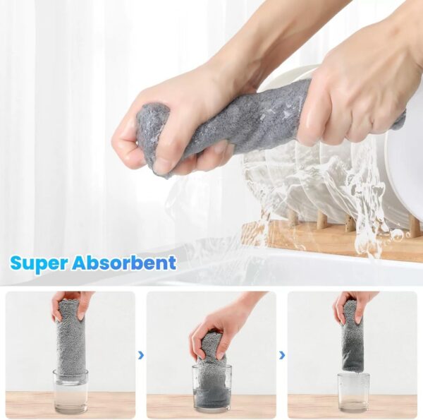 12 Pack Cleaning Cloth,Ultra Soft Absorbent Quick Drying Microfiber Cleaning rags - 图片 4