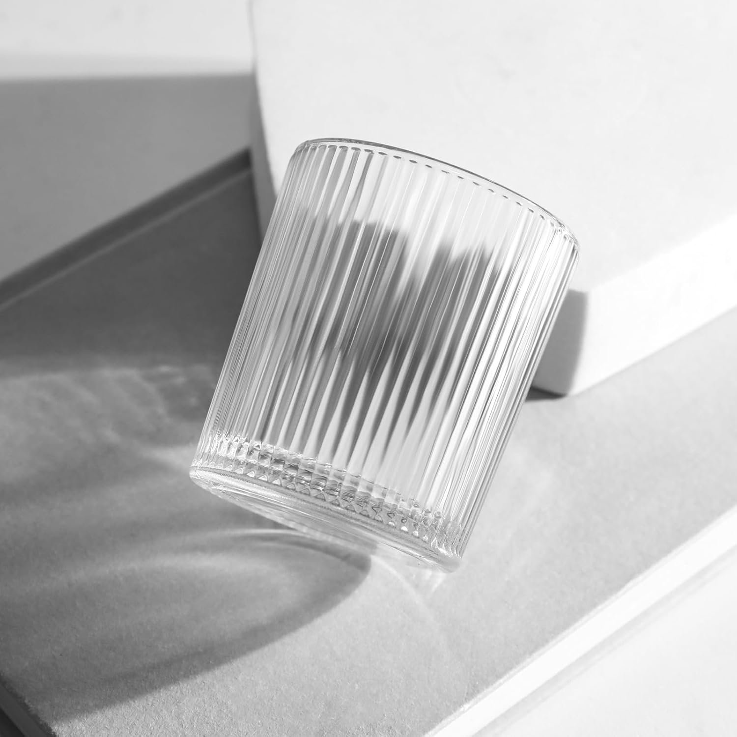 36 Pack Votive Candle Holders Bulk, Clear Tealight Candle Holder for Table Centerpiece, Ribbed Votive Holders for Wedding, Home Decor