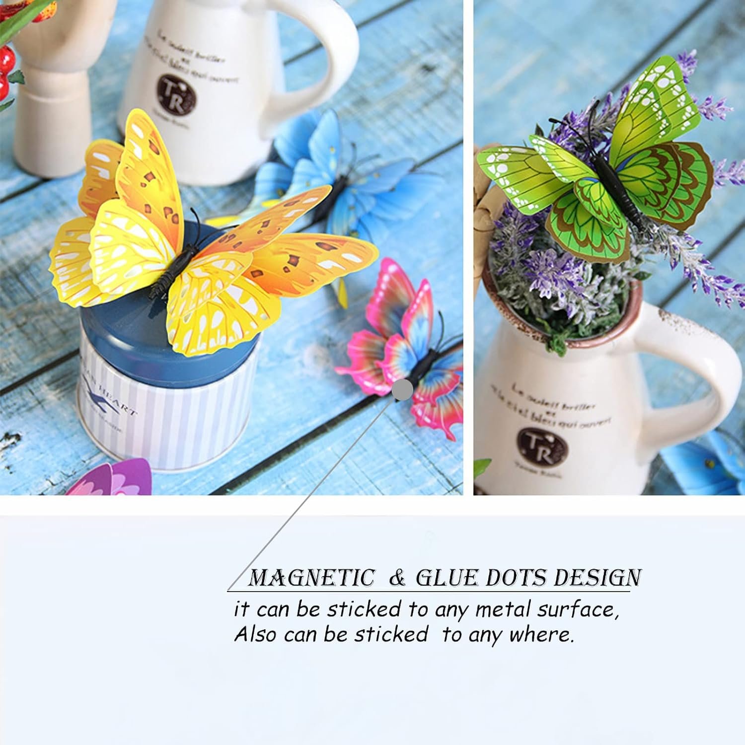 Butterfly Wall Decor 24/48 PCS, 3D Butterflies Stickers for Party - 图片 3