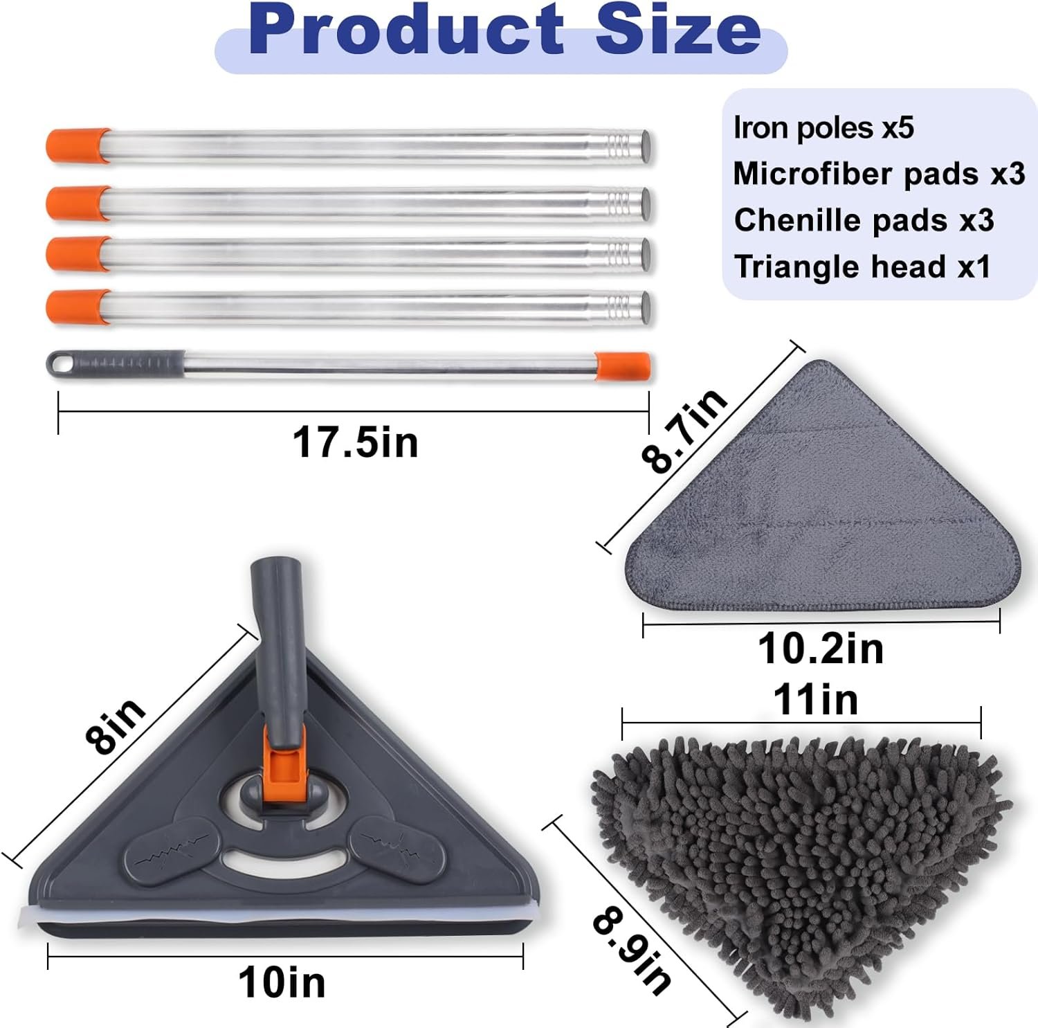 Wall Cleaner Mop with 79 Inches Long Handle, 360° Wall Washer Cleaner Tool for Walls/Ceiling - 图片 2