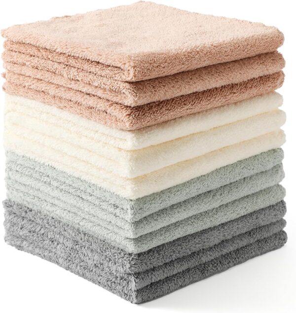 12 Pack Cleaning Cloth,Ultra Soft Absorbent Quick Drying Microfiber Cleaning rags