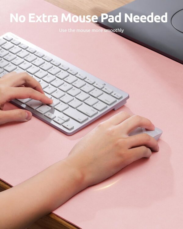 Large Mouse Mat, Non-Slip PU Leather Blotter, Laptop Pad - 图片 4