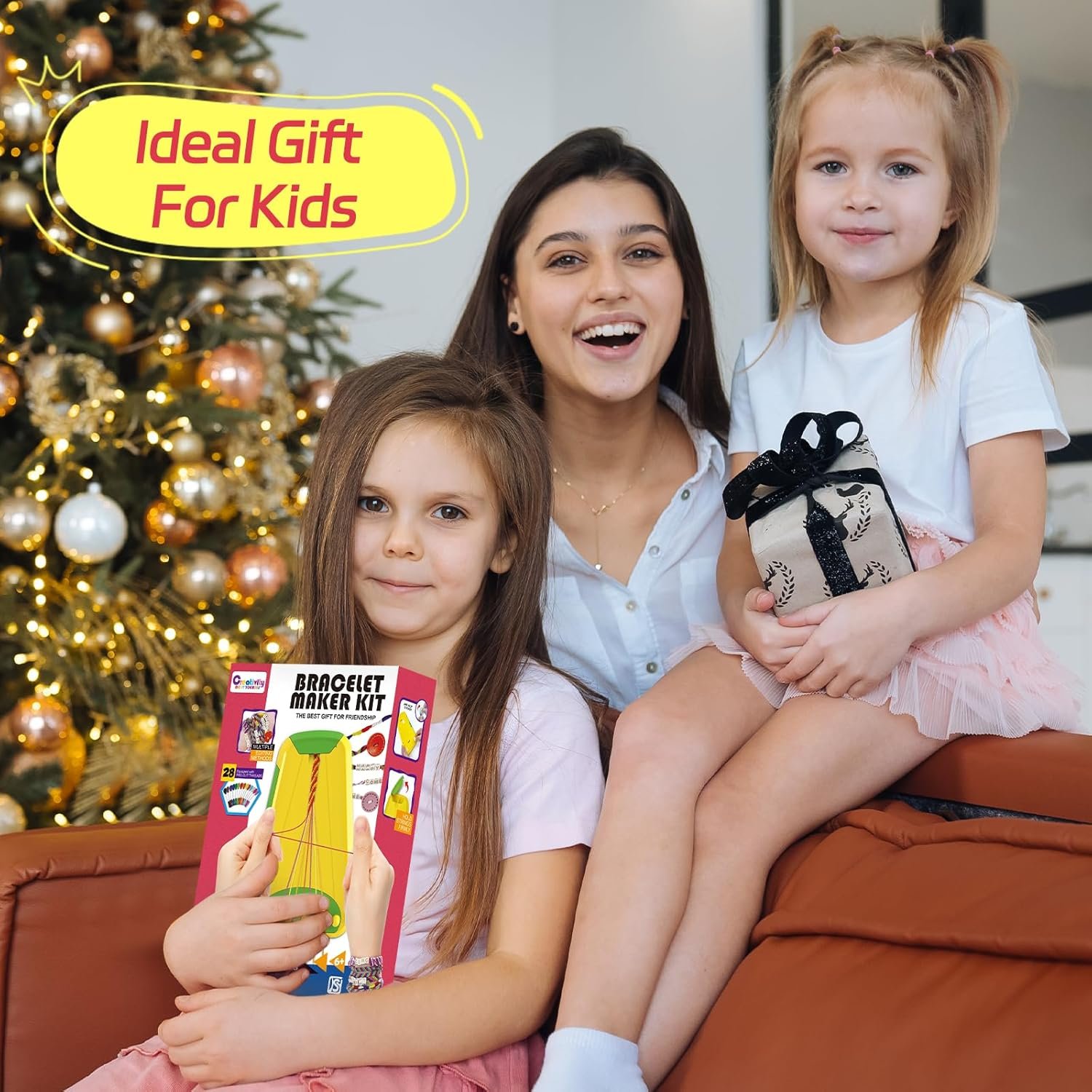 Friendship Bracelet Making Kit for Girl,Kids Jewelry Making Kit with 28 Pre-Cut Threads - 图片 4