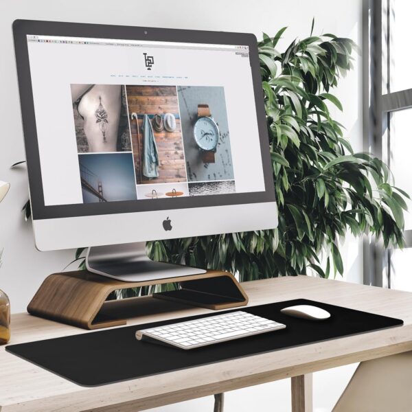 Large Mouse Pad, Desk Mat Large Office Desk Pad Gaming Mouse Pad with Stitched Edges - 图片 2