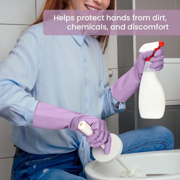Rubber Cleaning Gloves for Dishwashing - 图片 3