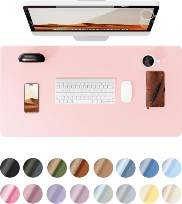 Large Mouse Mat, Non-Slip PU Leather Blotter, Laptop Pad