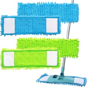 Replacent Wet Mopping Pad & Washable Dry Sweeping Cloths for Hardwood Floor/Tile/Marble Cleaning