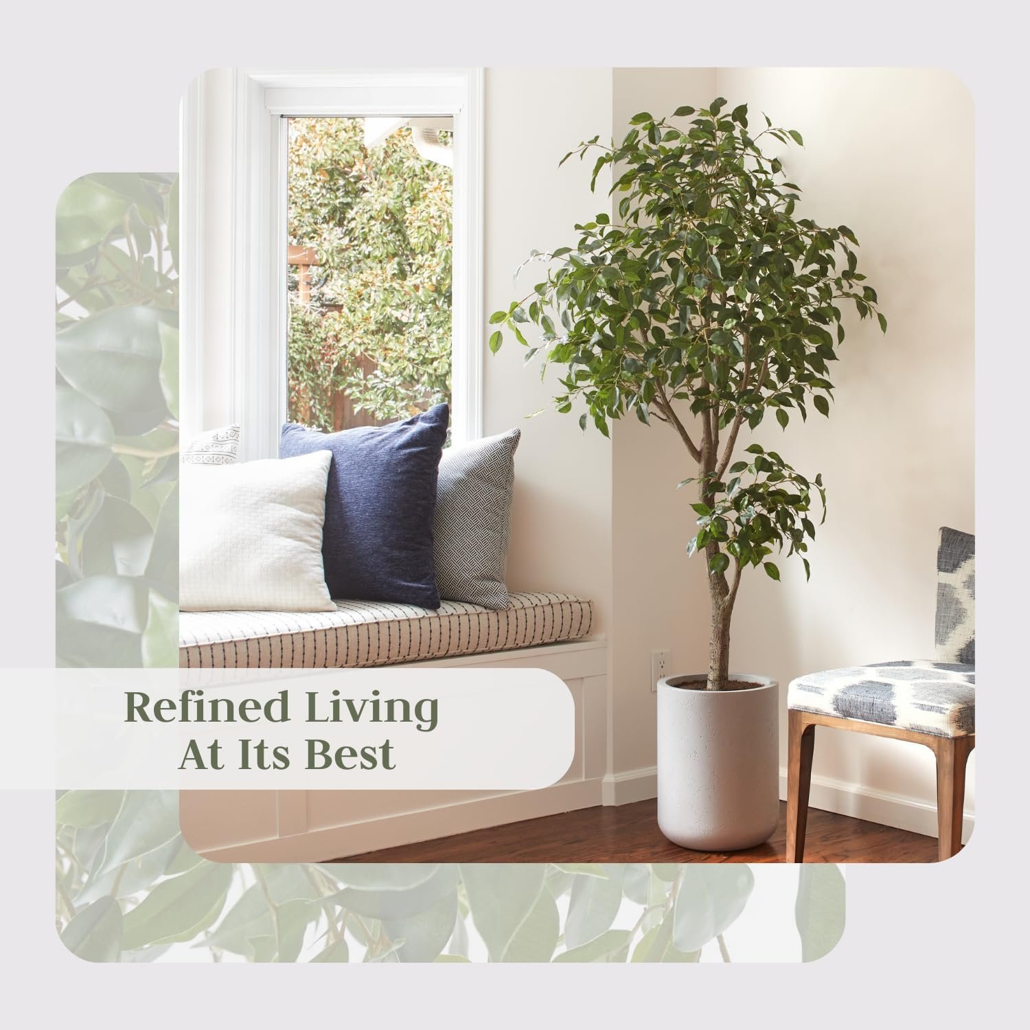 Tree Appearance, Taupe Planter Pot Included - 图片 4