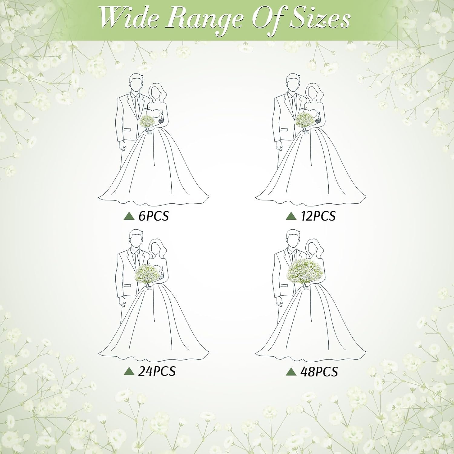 Real Touch Babys Breath Flowers Artificial Bulk for Wedding Decor - 图片 3