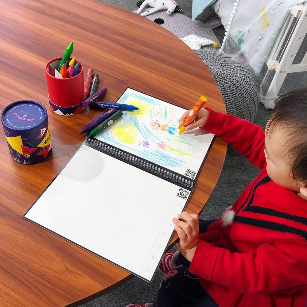 " 16 Colors Non Toxic Crayons, Easy to Hold Large Crayon for Kids, Safe for Babies and Children Flower Monaco " - 图片 2