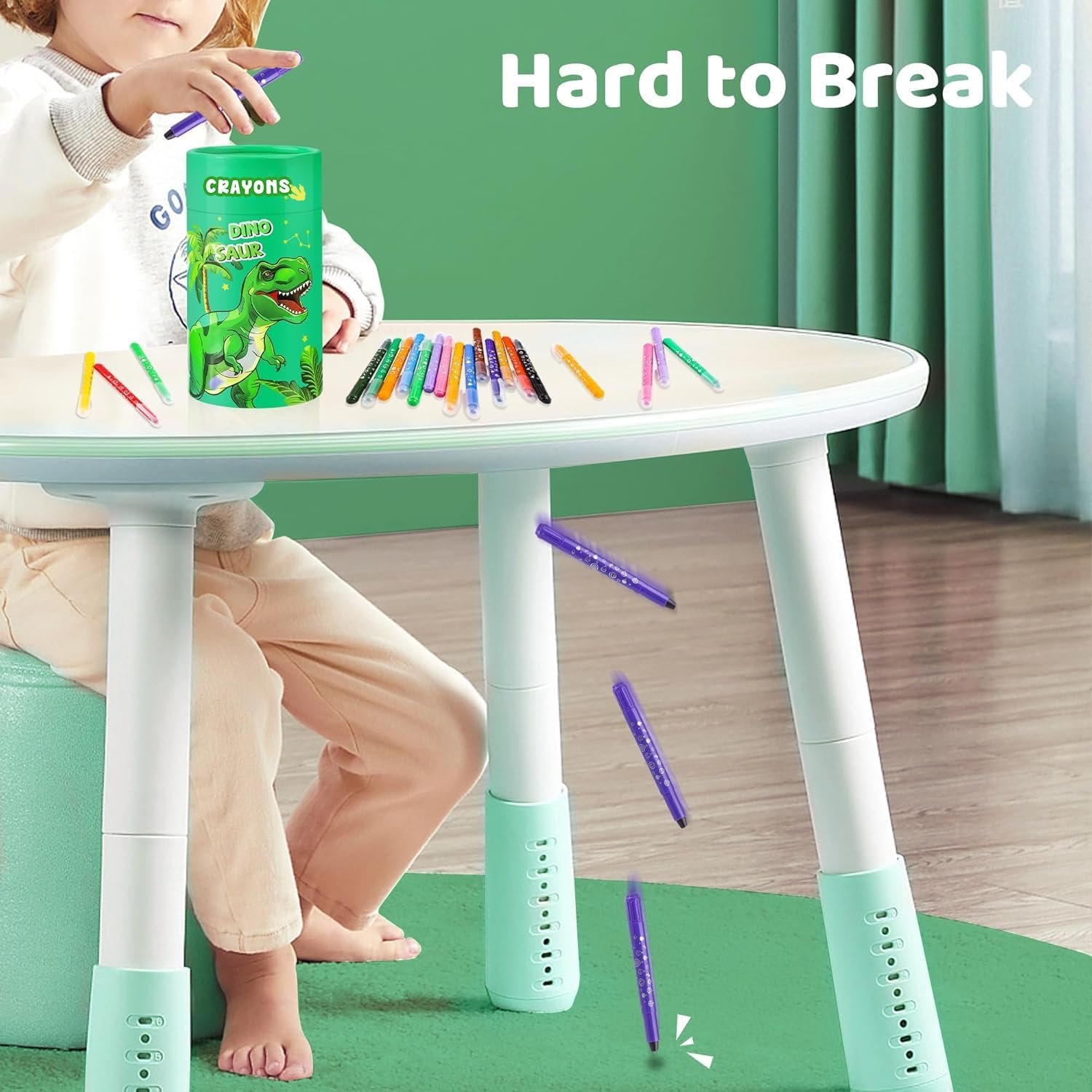 24 Colors Non Toxic Washable Crayons for Kids,Art Supplies Drawing Coloring Crayon Set,Gift for Boys and Girls,Back to School,Stocking Stuffers - 图片 4