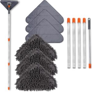 Wall Cleaner Mop with 79 Inches Long Handle, 360° Wall Washer Cleaner Tool for Walls/Ceiling