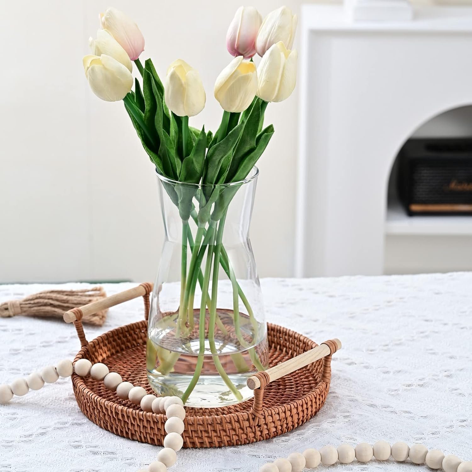 Gute Glass Vases for Decor, Modern Decorative Flower Vase Centerpieces Table Home Indoor Desk Decor - 图片 3