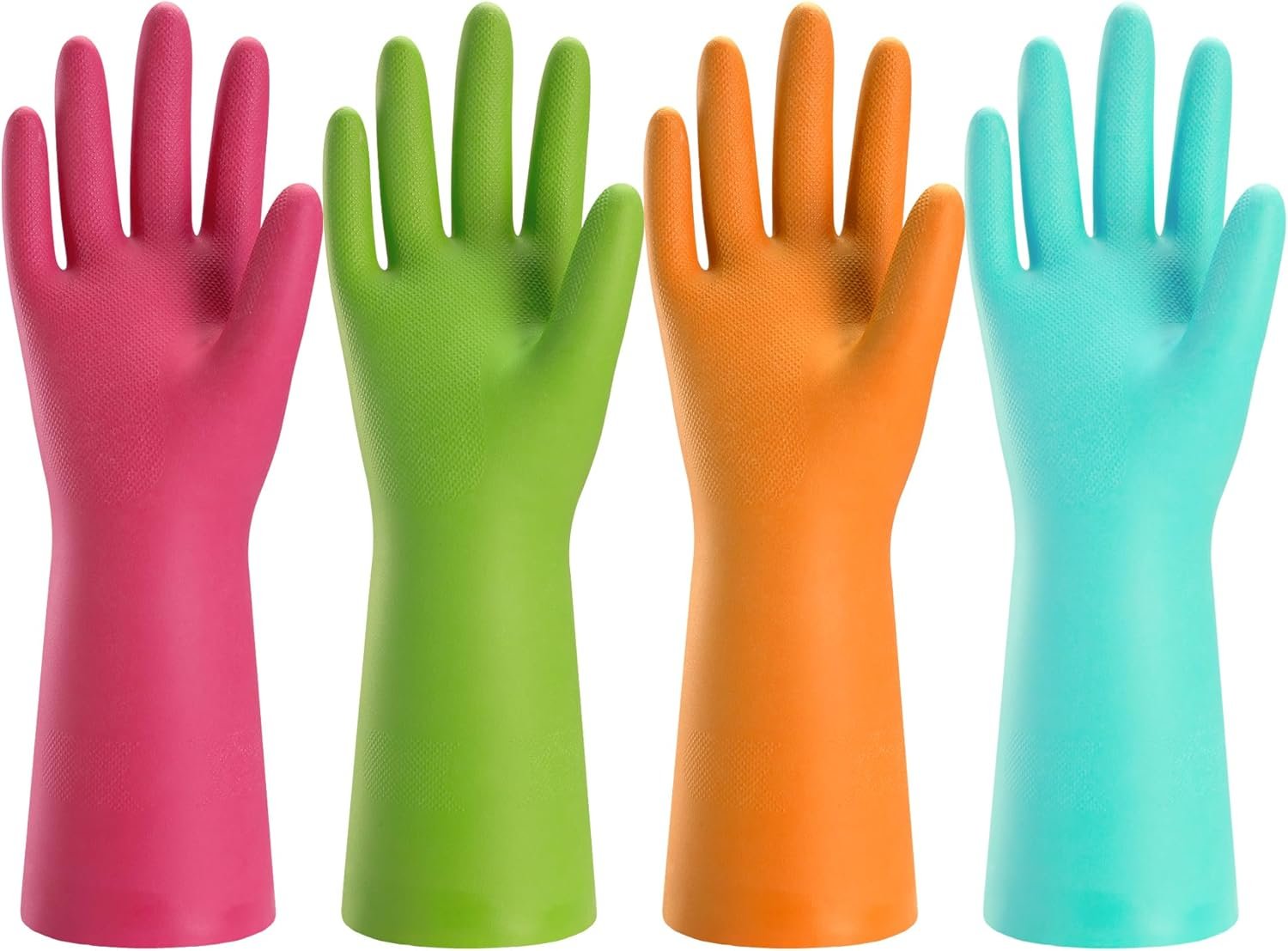 Rubber dishwashing gloves 3 or 6 Pairs for kitchen