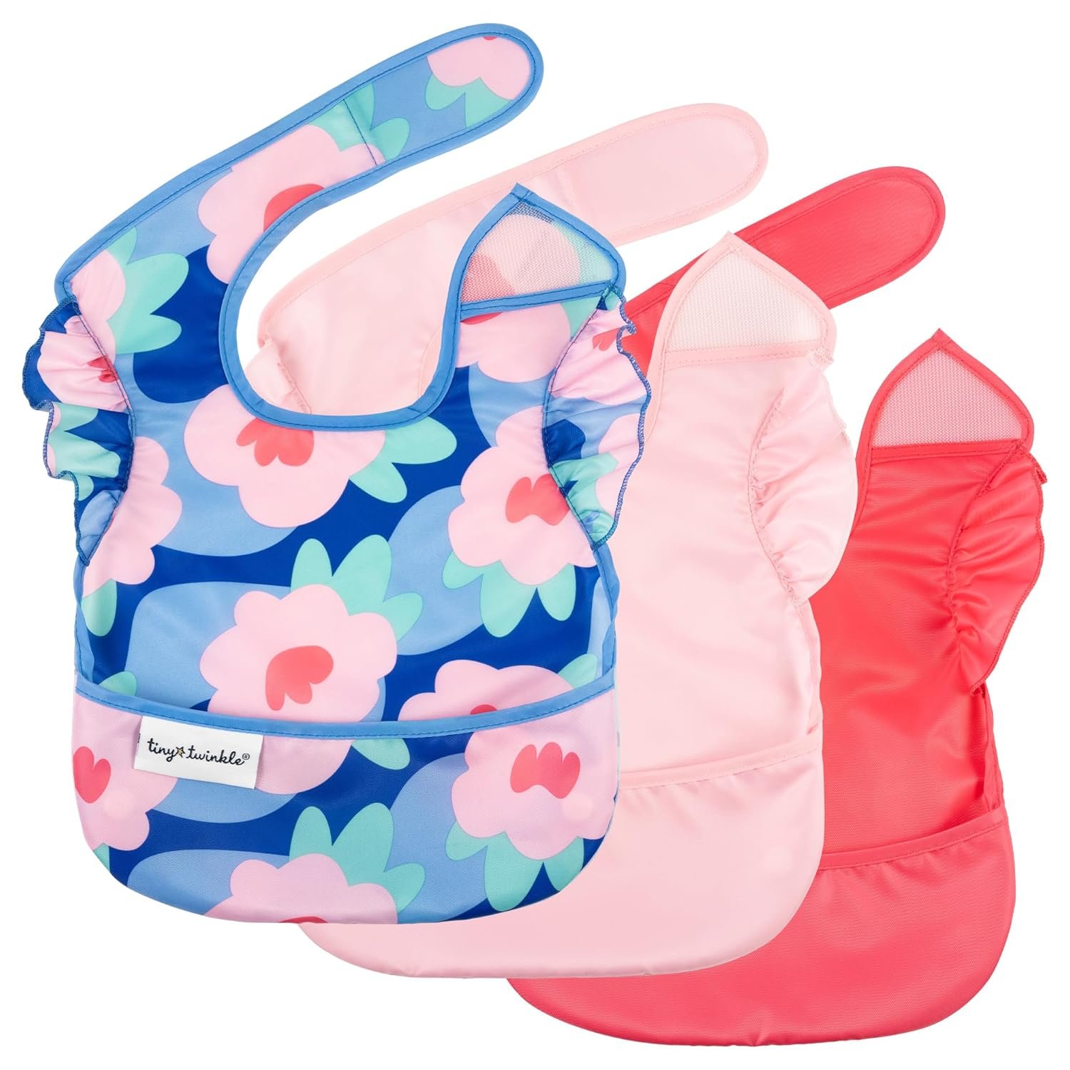 "Silicone Baby Feeding Bibs – Waterproof, BPA-Free, Soft & Adjustable with Crumb Catcher – Easy to Clean "