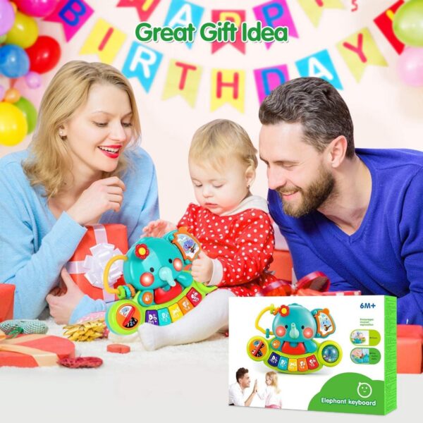 Baby Piano Toy 6 to 12 Months Light Up Music Baby Toys for 0 6 9 12 18 Months Early Learning Educational Piano Keyboard Infant Babies Girl Toy 1 Year Old Boy Girls Gift - 图片 2