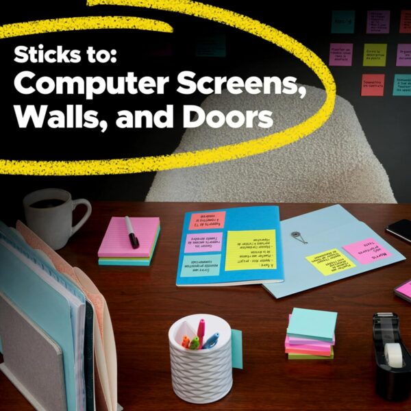 Post-it Super Sticky Lined Notes, 5 Sticky Note Pads, 4x6 in, 2X The Sticking Power - 图片 5
