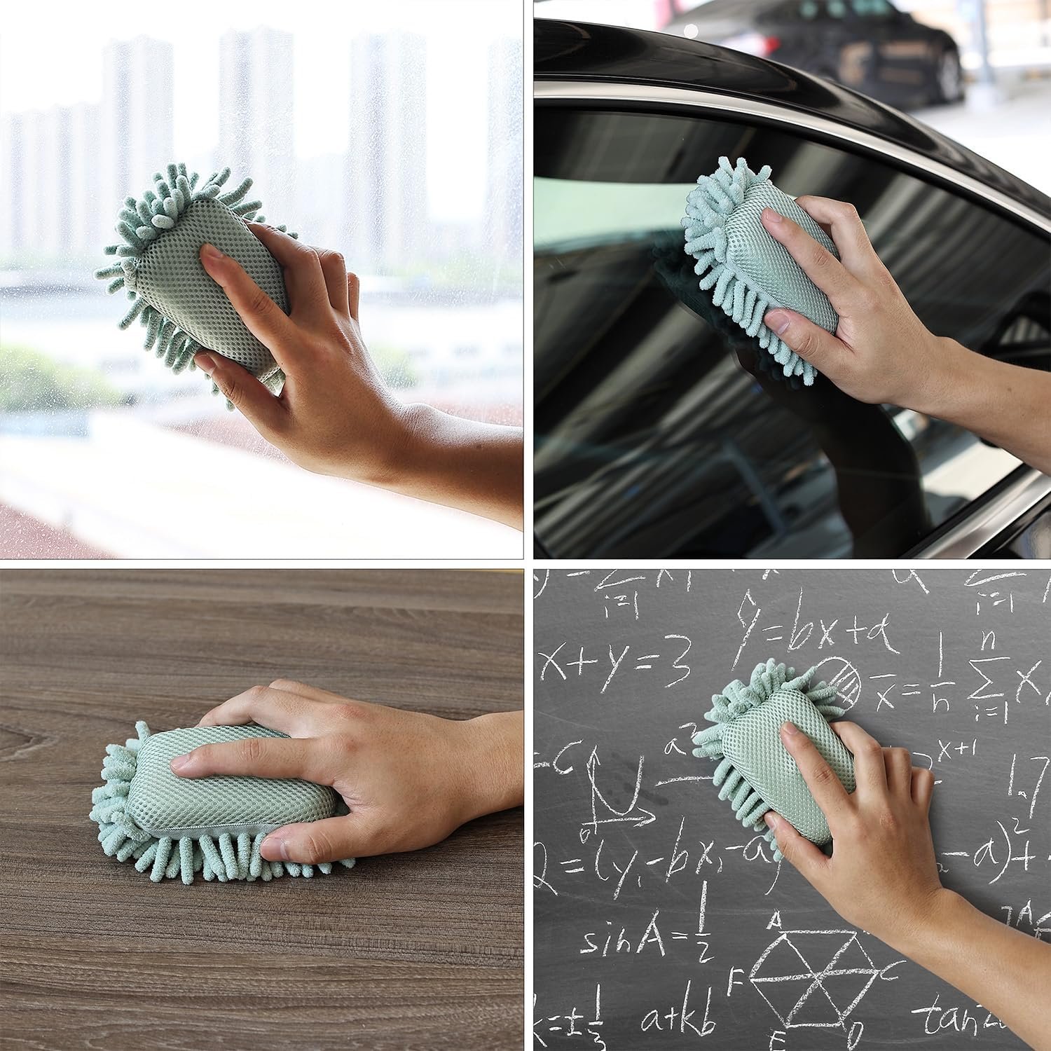 Microfiber Shag Whiteboard Eraser, 4 Pack, Washable, Dry Erase - 图片 3