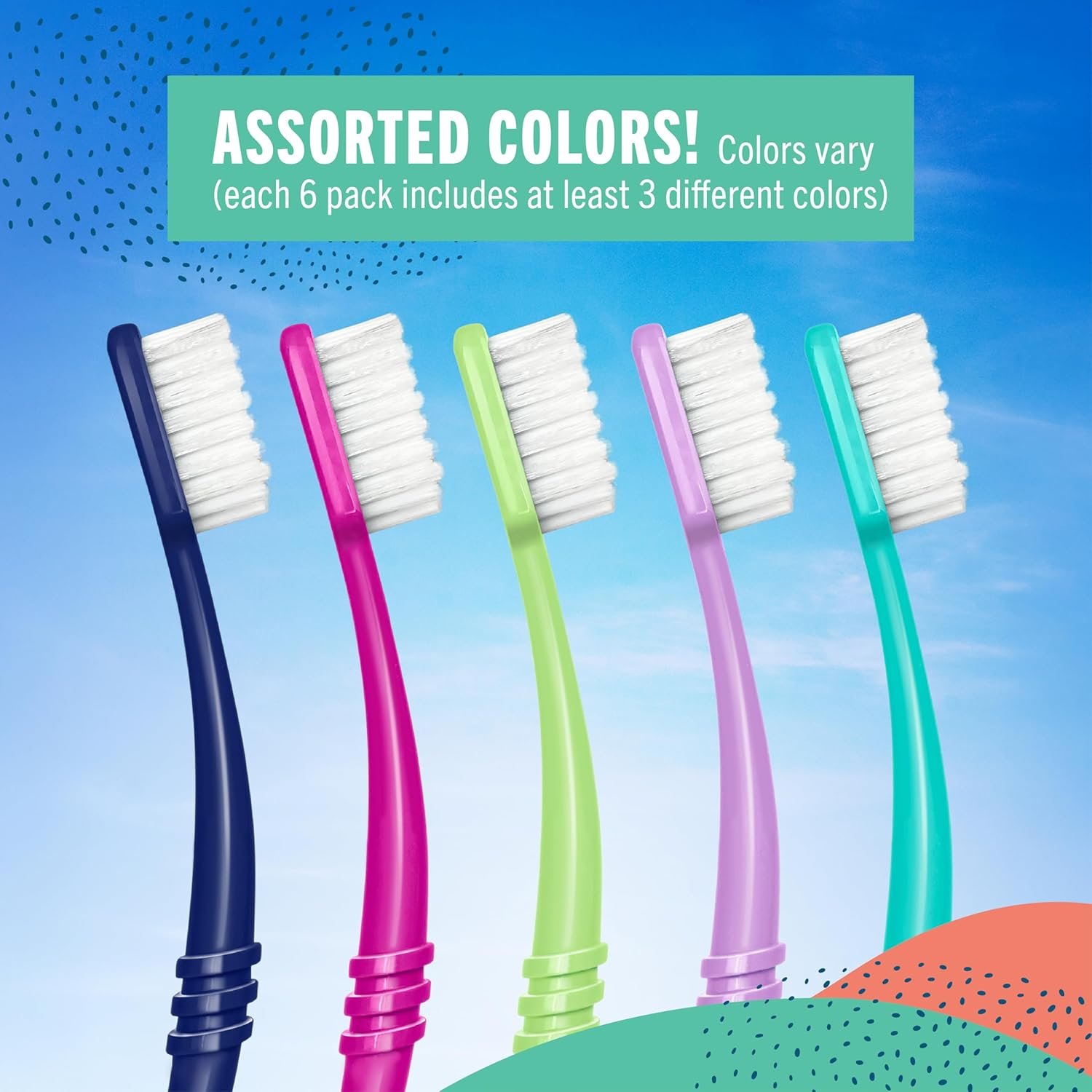 Ultra Soft Bristles, Colors Vary, 3 Count - 图片 2