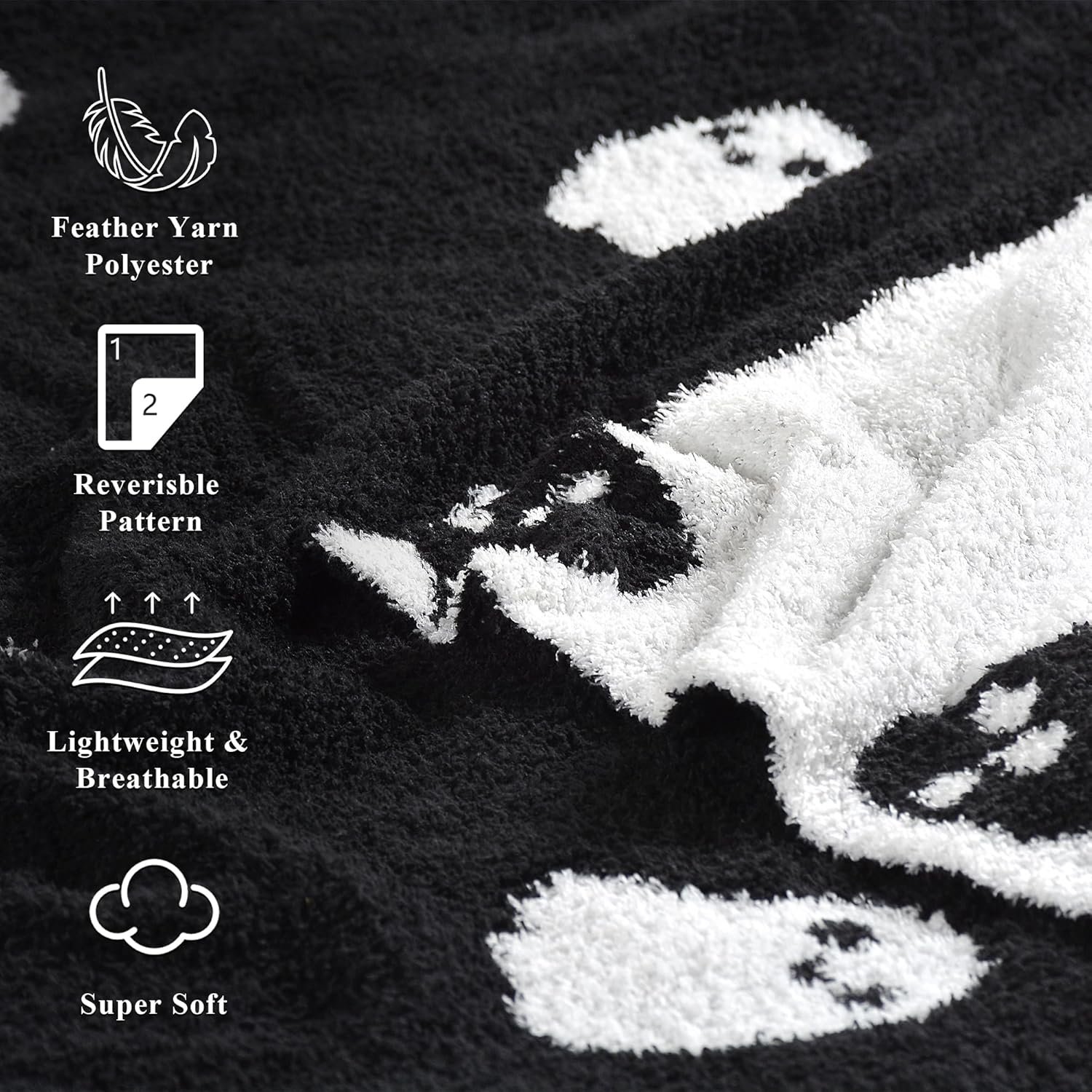 Halloween Decor Soft Baby Blanket Cozy Swaddling Blanket for Newborn - 图片 2