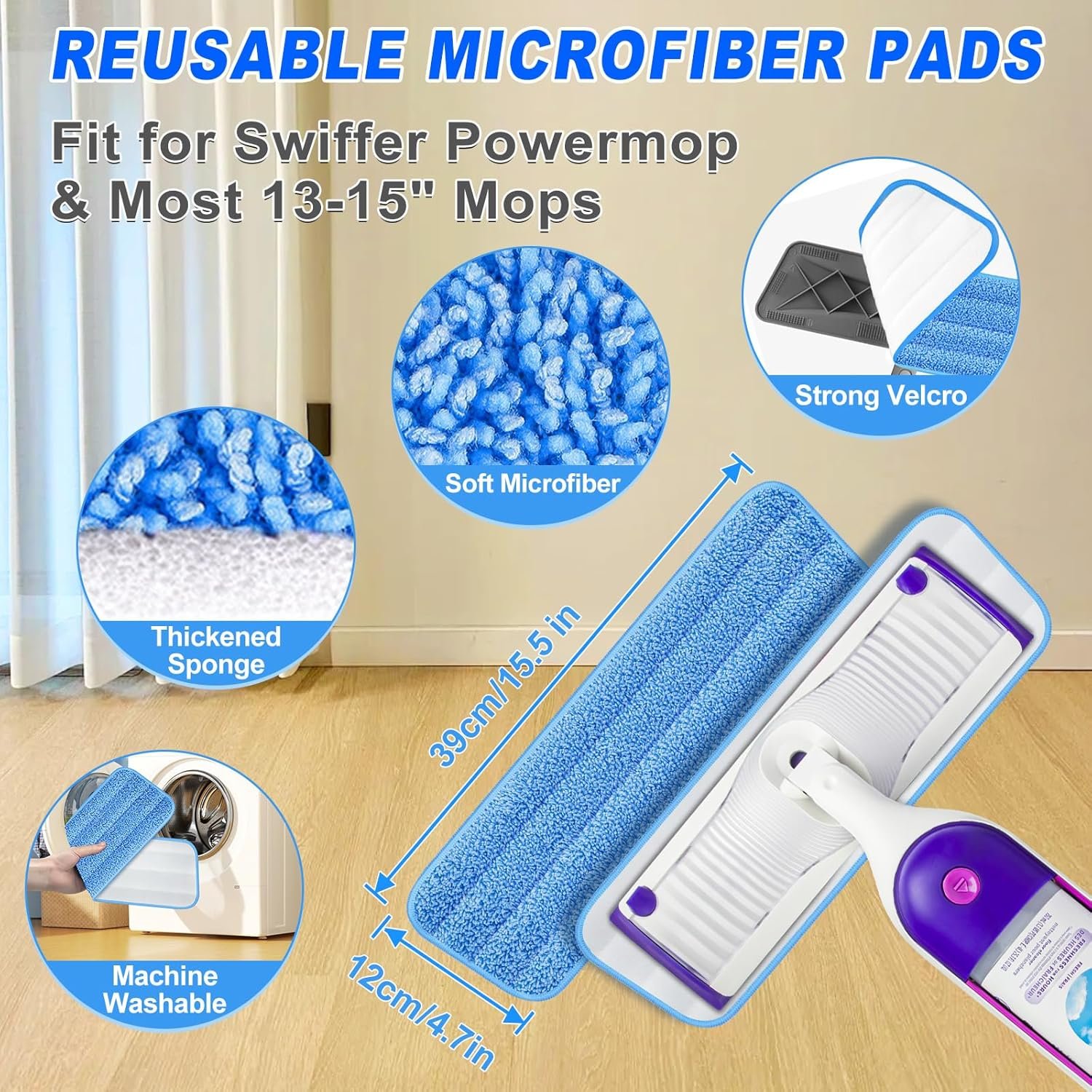 Microfiber Mops for Hardwood Floor Cleaning - 图片 2