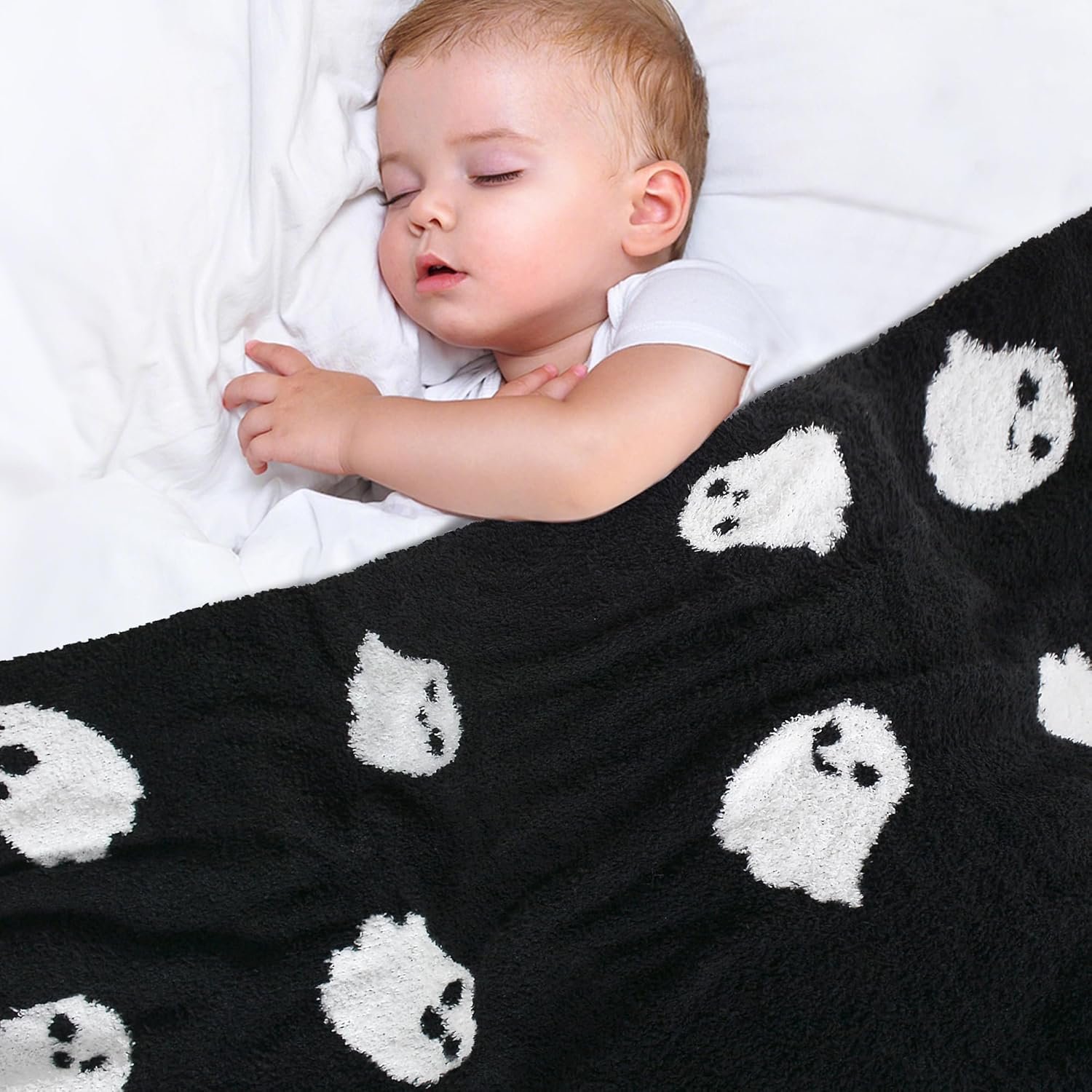 Halloween Decor Soft Baby Blanket Cozy Swaddling Blanket for Newborn
