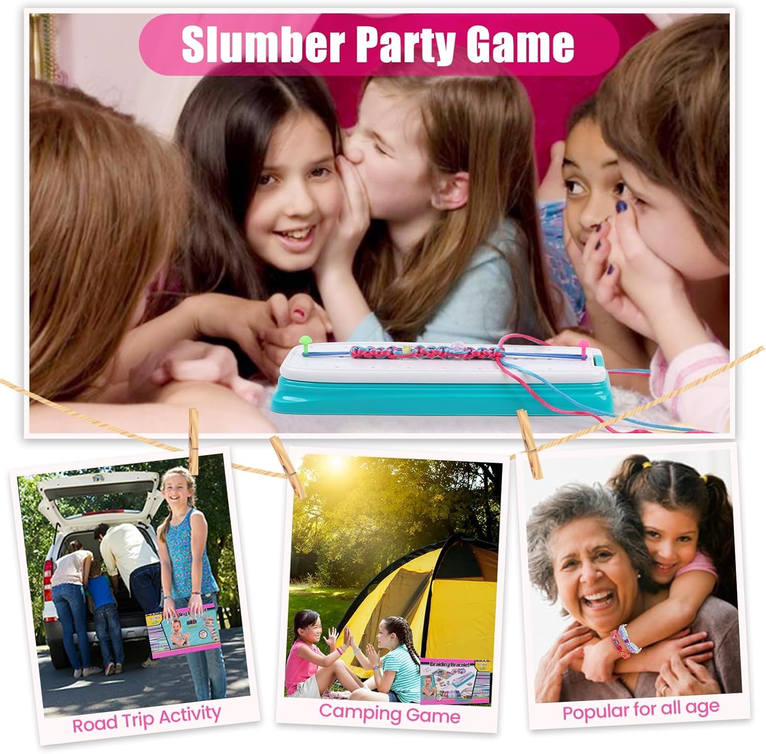 Friendship Bracelet Making Kit for Girls Age 8-12 – DIY Arts and Crafts Toys – Best Christmas Birthday Gifts Ideas for Girls 7 8 9 10 11 Years Old - 图片 4